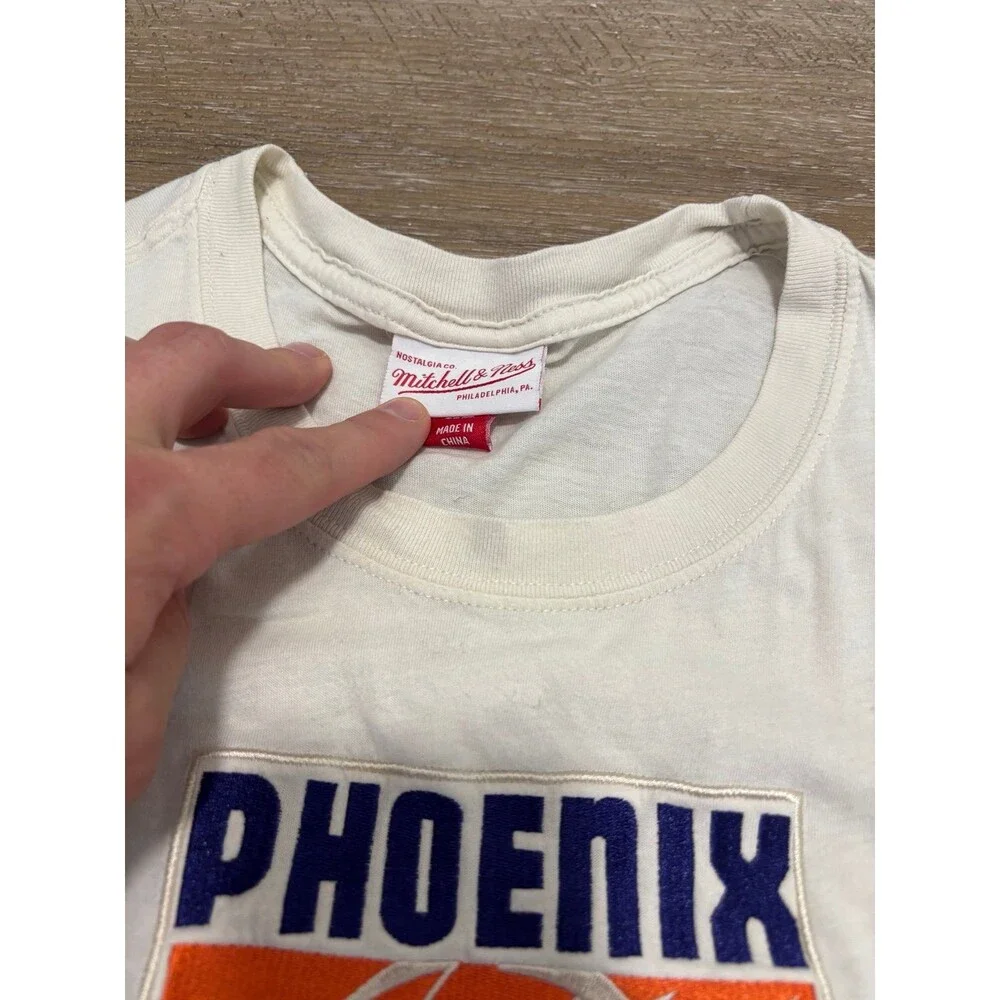 Vintage Mitchell and Ness Phoenix Suns Shirt Mens Tag XL Fits Large White